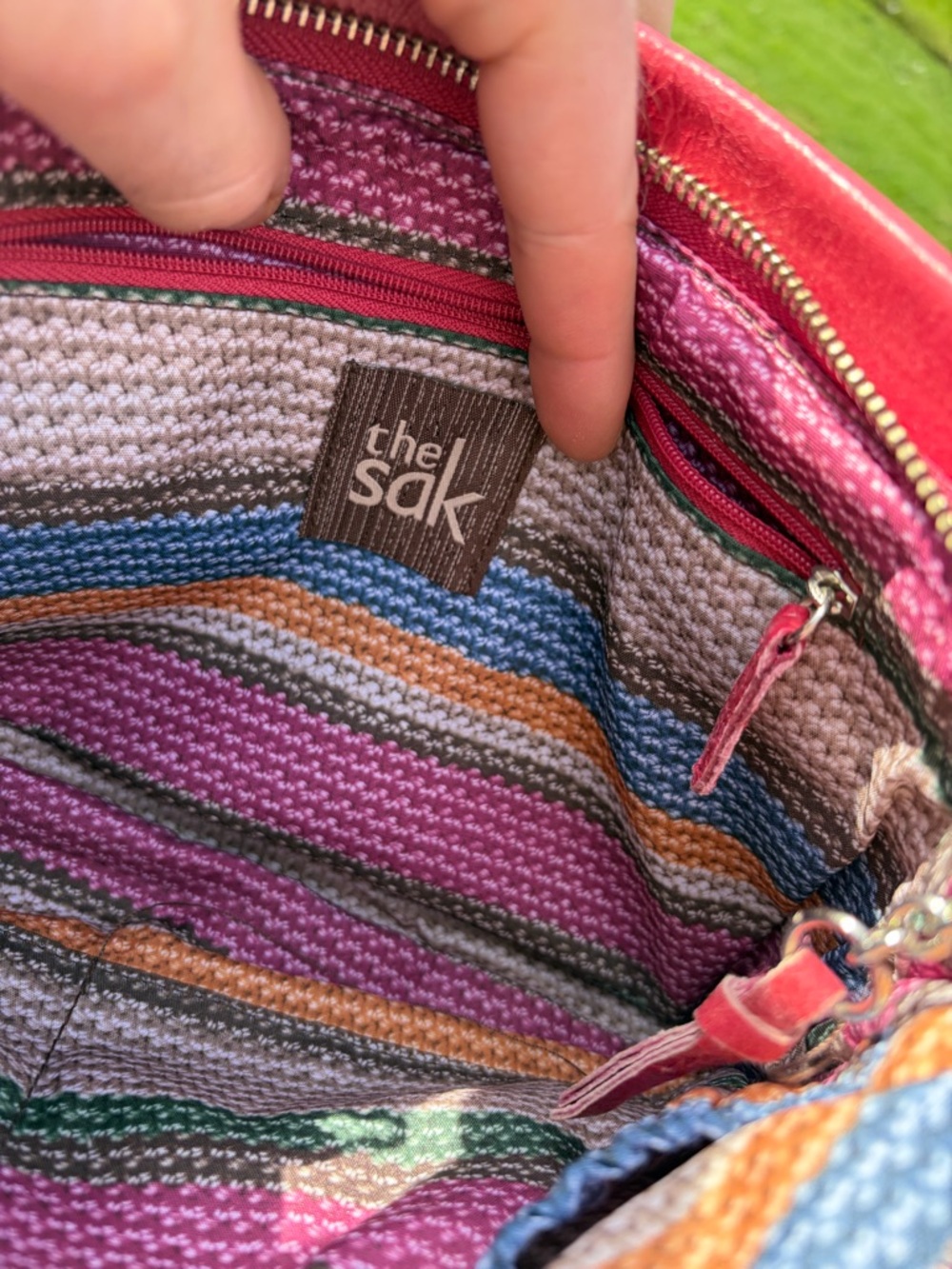THE SAK ! Pink Leather Crossbody Bag *very good* - Picture 3 of 7